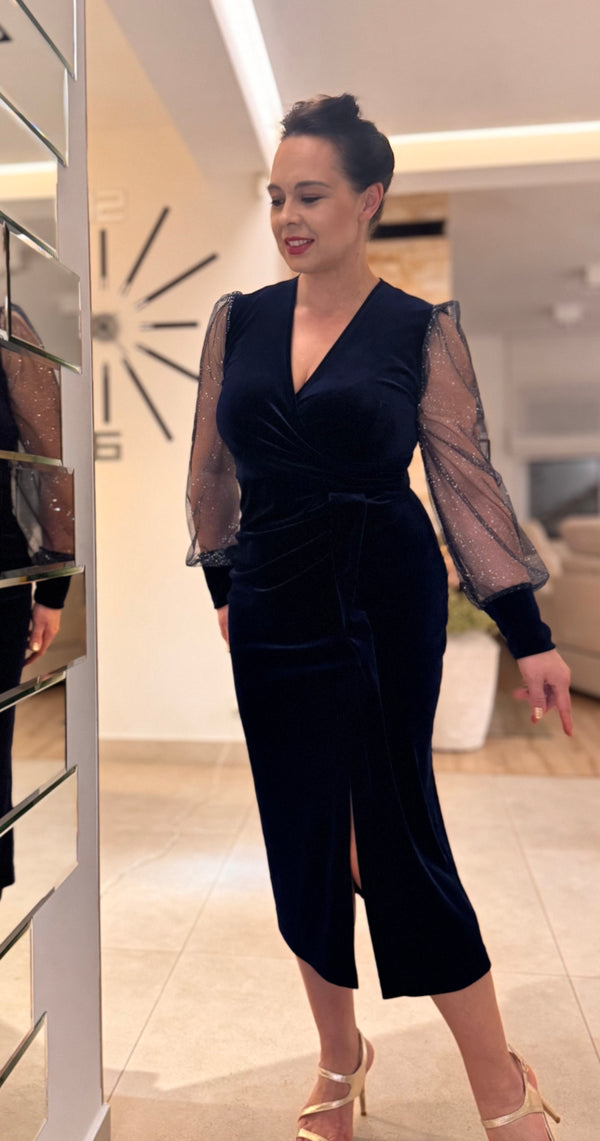 Ekskluzywna sukienka z weluru